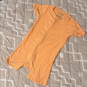 Orange Brave Little Ones Zip Romper